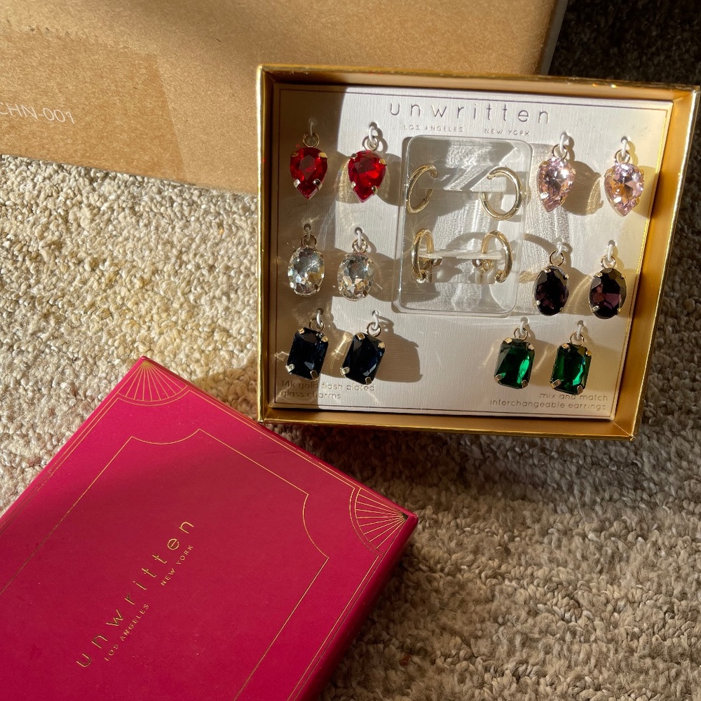 Unwritten (Macys) set of earrings 6 Pr. Interchangeable